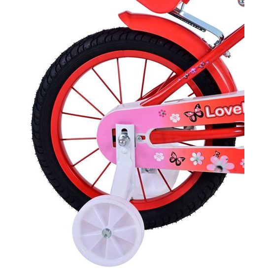 SMONTOVÁNO Dětské kolo Volare Lovely červeno-bílé 14"