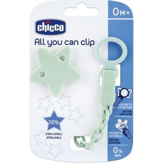 Řetízek s klipem Hvězdička, zelená