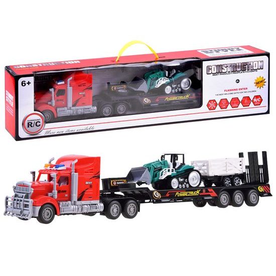 Nákladní autíčko s traktorem na dálkové ovládání R500 Truck červené