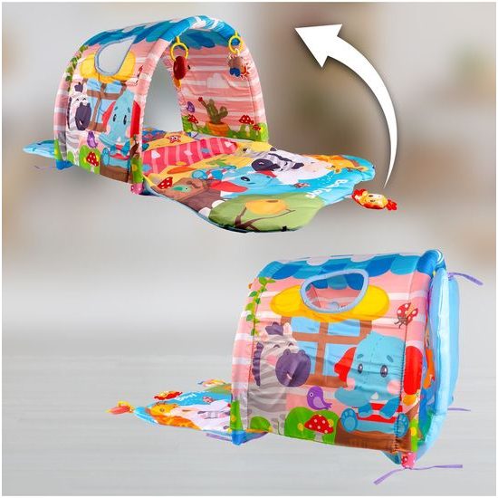 Hrací deka 4v1 s tunelem a hrazdičkou Activity Gym
