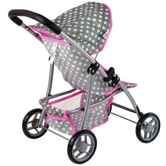 Alice sportovní kočárek pro panenku 9304 šedo-růžový