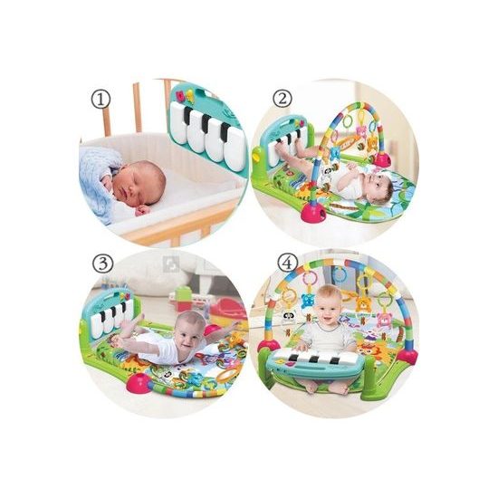 Haunger hrací deka s hrazdou a piankem zelená