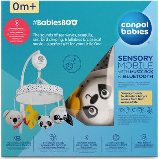 CANPOL babies Senzorický plyšový kolotoč s melodiemi/bluetooth BabiesBoo