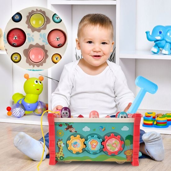 Magická edukační kostka pro děti 8v1 modrá