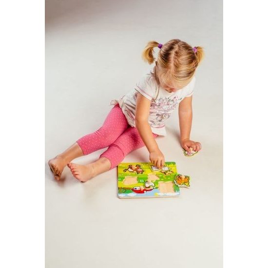 Dřevěná Vkládačka - Moje první zvířátka 6ks