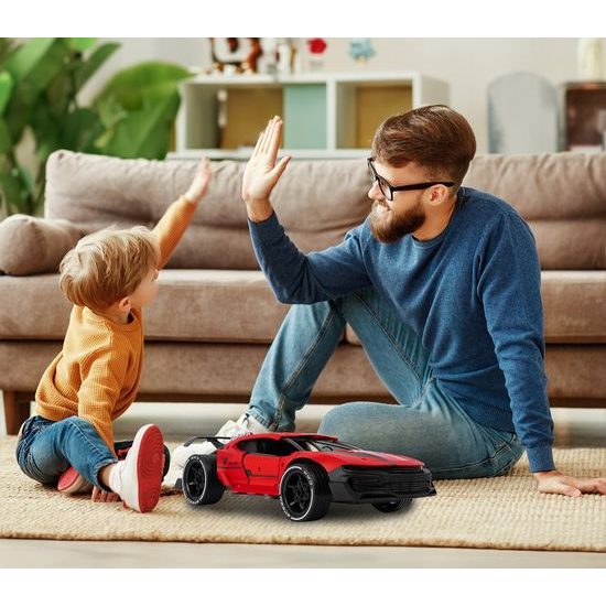 Auto na dálkové ovládání s kouřovým efektem Speed Phantom 1:14 červené