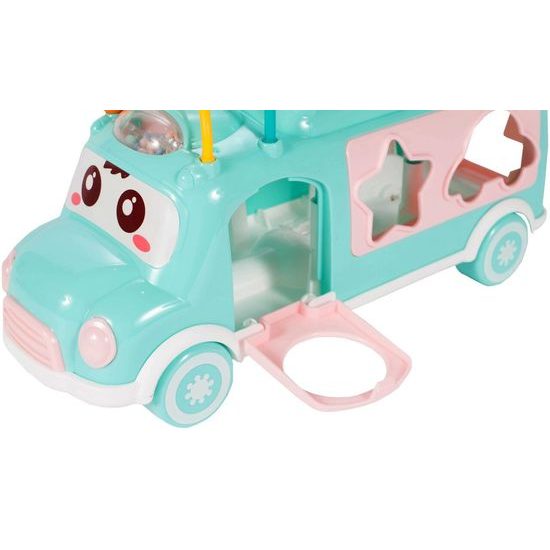 Interaktivní hrající autíčko s cimbálkami Happy Bus modré