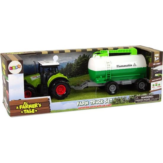 Traktor pro děti s cisternou Tank Car Farm