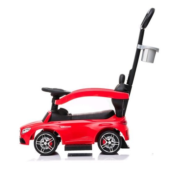 Baby Mix odrážedlo Mercedes AMG C63 s vodící tyčí 3v1 červené