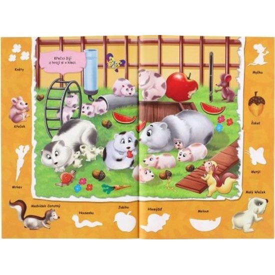 Knížka - Barevný Svět zvířátek se samolepkami 120ks