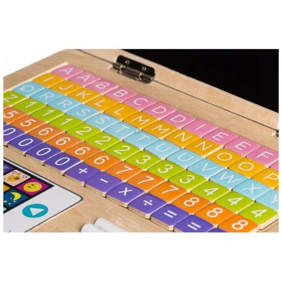 Ecotoys dřevěný notebook s magnetickým monitorem