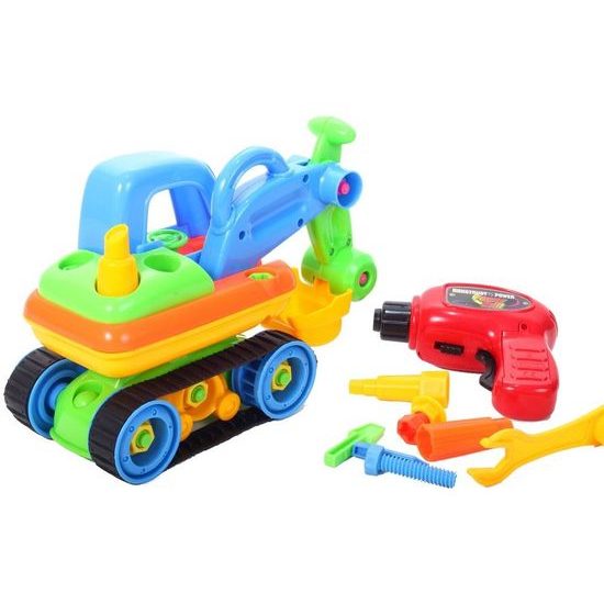 Šroubovací bagr s vrtačkou a příslušenstvím 30 součástí