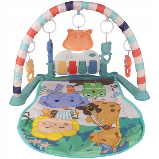 Hrací deka s piankem Medvídek zelená