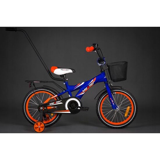 Mexller dětské kolo BMX 16" s vodící tyčí modrooranžové