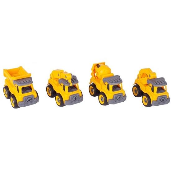 Sestava 4 šroubovacích autíček DIY Cars