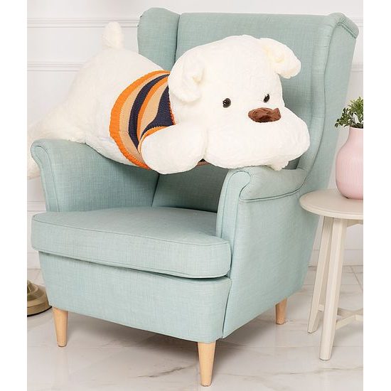 Plyšový pejsek Rek 100 cm - bílý