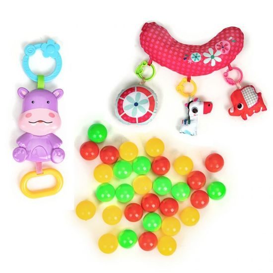 Ecotoys hrací deka 5v1 se 30 míčky Your Way Ball Play růžová