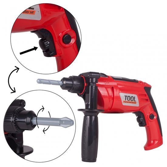 Dětská příklepová vrtačka na baterie s příslušenstvími Engineer Drill