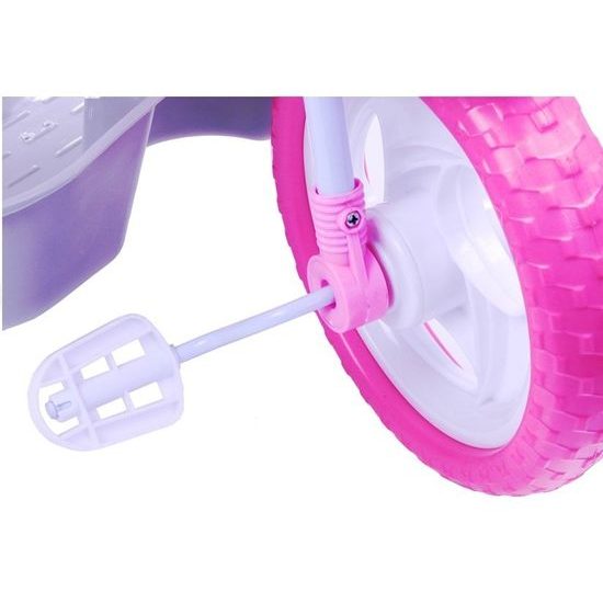 Dětská tříkolka s vodící tyčí Pejsek růžová