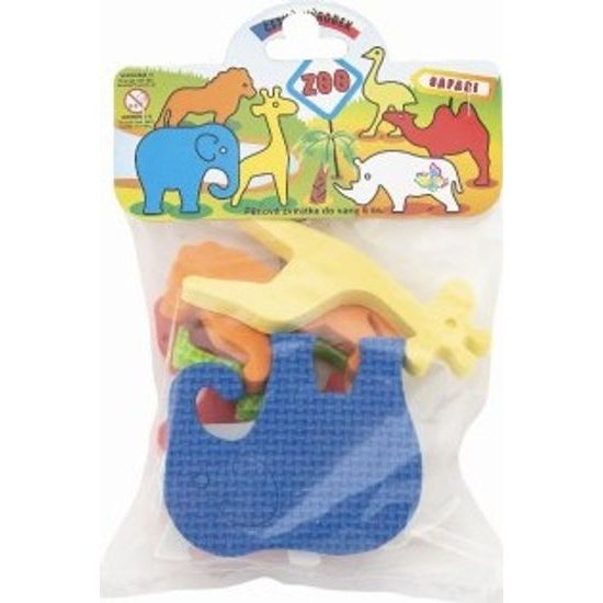 Pěnové vodolepky ZOO/Safari 6ks