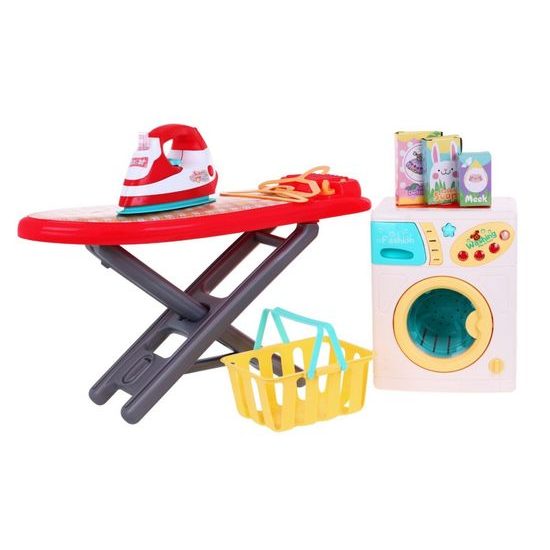Majlo Toys dětské žehlící prkno s žehličkou a pračkou Sweet Home