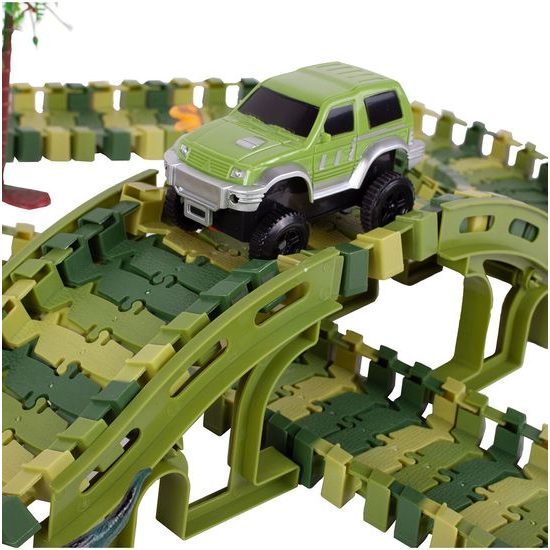 Autodráha s autíčkem na baterie a dinosaury 240 dílků Dino Track