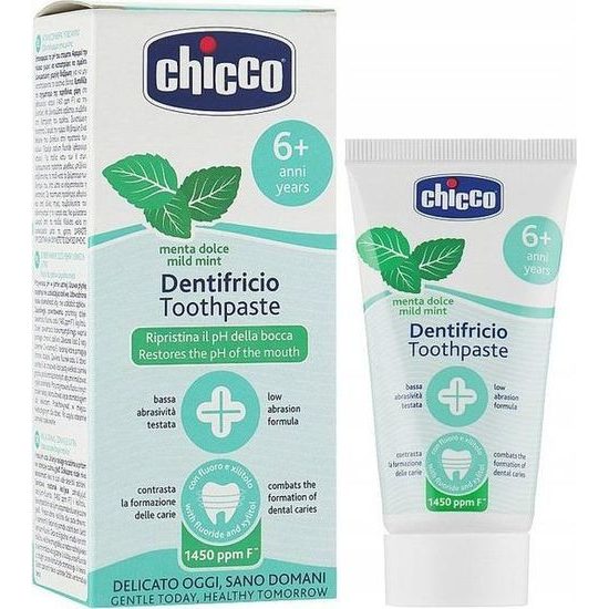 CHICCO Pasta zubní Jemná máta s fluorem 50ml, 6r+