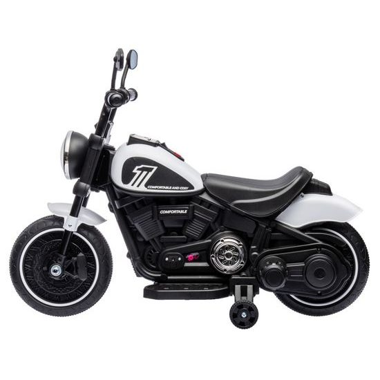 Dětská elektrická motorka Faster - bílá