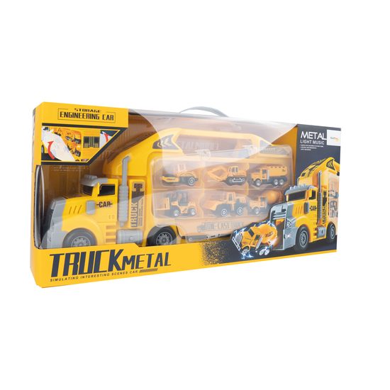 Nákladní auto se 6 stavebními kovovýmí stroji Metal Truck