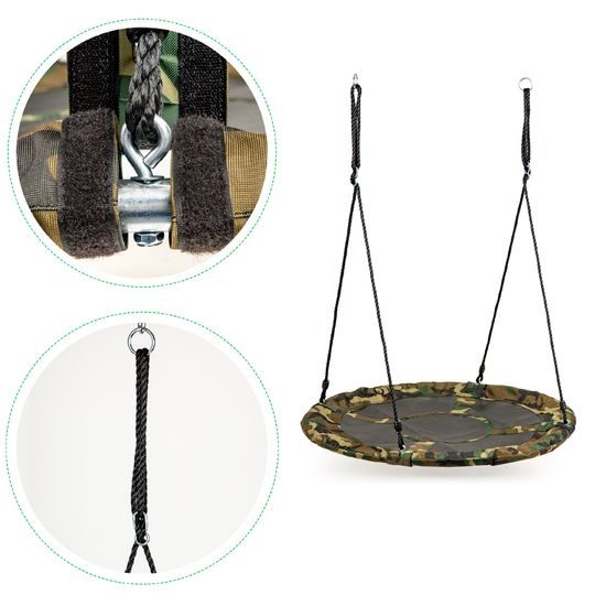 Ecotoys dětská houpačka Čapí hnízdo Army