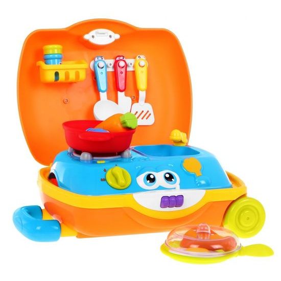 Huile Toys přenosná kuchyňka v kufříku se světlem a zvukem Chef Suitcase