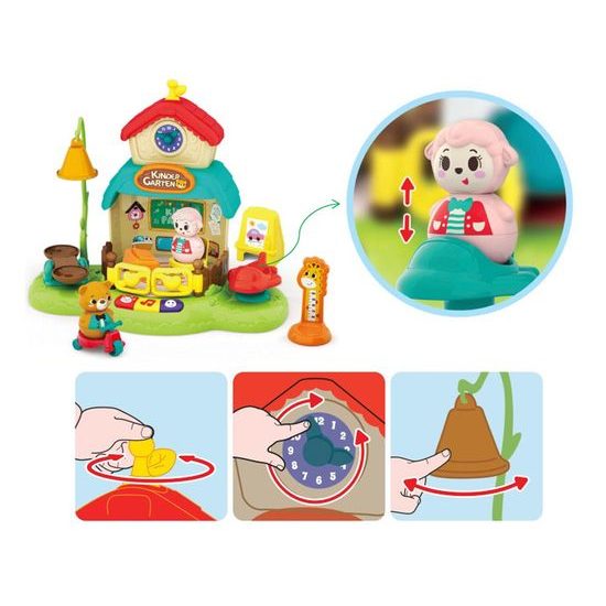 Huile Toys multifunkční domeček pro nejmenší se zvuky Jesličky