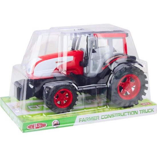 Velký zemědělský traktor červený 35cm