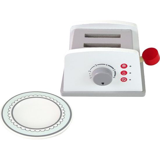 Dřevěný toustovač s doplňky pro děti