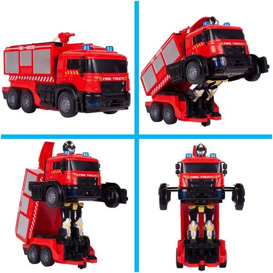 Robot transformer - požární auto 2v1 Fire Truck na dálkové ovládání
