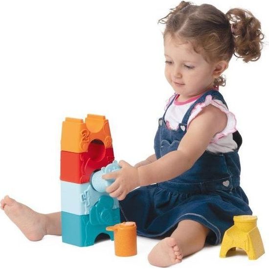 Skládací věž se zvířátky 2v1