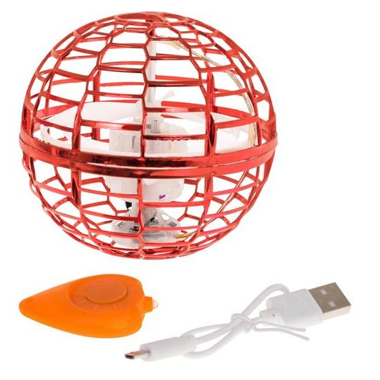Létající koule s dálkovým ovladačem Flying Spinner - červená