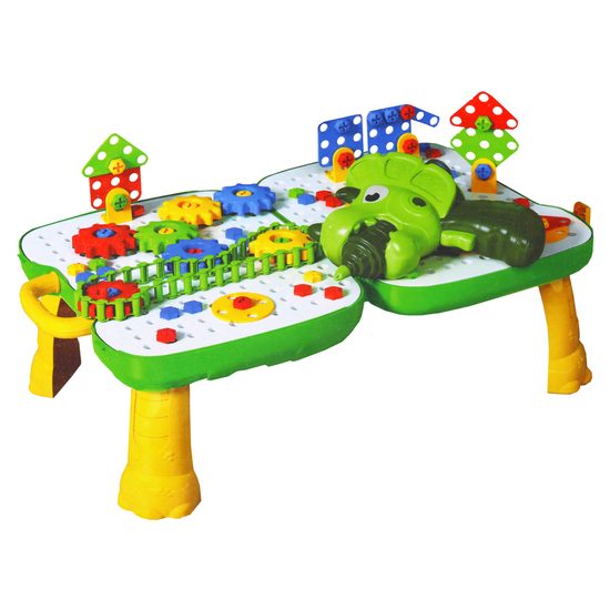 Konstrukční 3D stavebnice s vrtačkou na baterie a stolečkem Dino Zone 249 ks