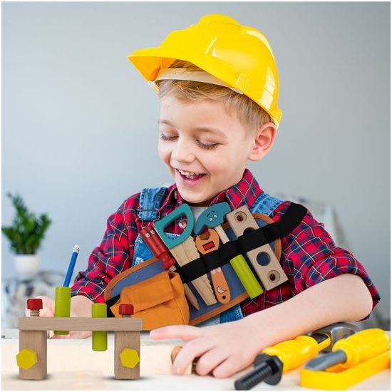 Sada dětského dřevěného nářadí s opaskem Malý opravář