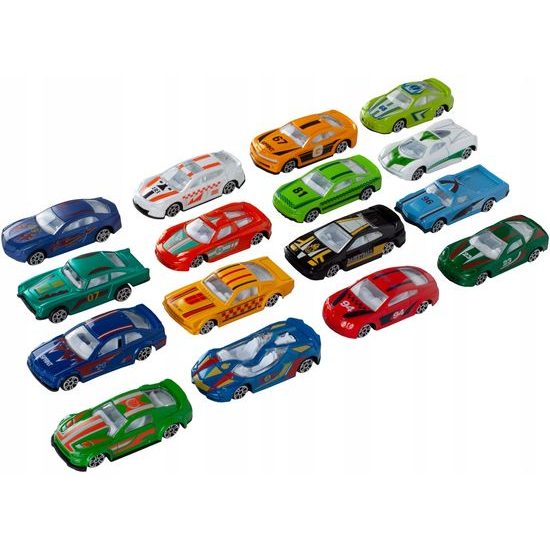 Sestava 16 kovových autíček Metal Alloy Cars
