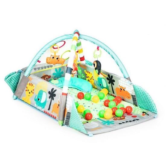 Ecotoys hrací deka 5v1 se 30 míčky Your Way Ball Play zelená