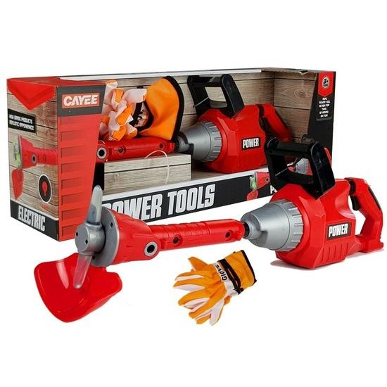 Dětská strunová sekačka s rukavicema Power Tools