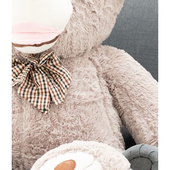 Plyšový medvěd Maty 160 cm šedý