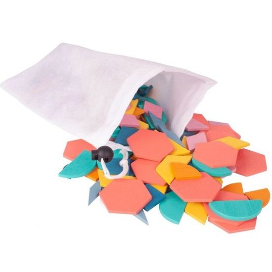 Dřevěné puzzle pro děti Tangram Shape 180 dílků