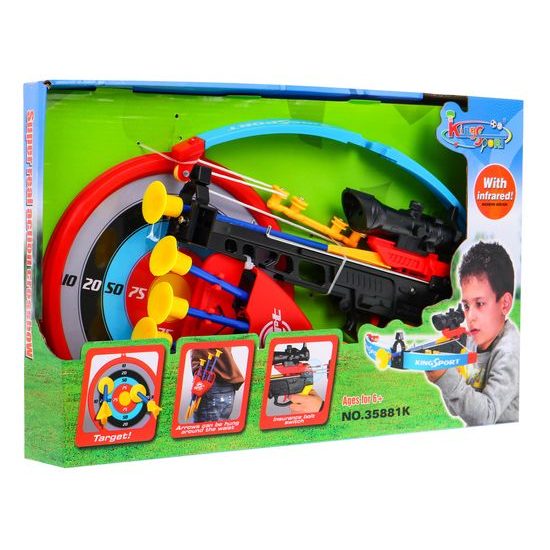 Dětská kuše Kings Sport se 4 šípy a terčem