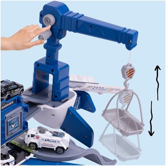 Interaktivní letadlo s autíčky, světly a zvuky DIY Airplane - modré