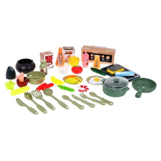 Majlo Toys dětská kuchyňka se zvuky a párou- šedá