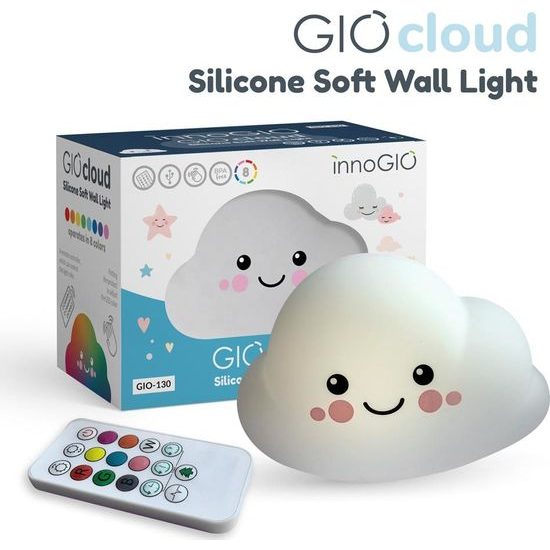 Innogio Přenosná silikonová lampička včetně dálkového ovladače - Cloud