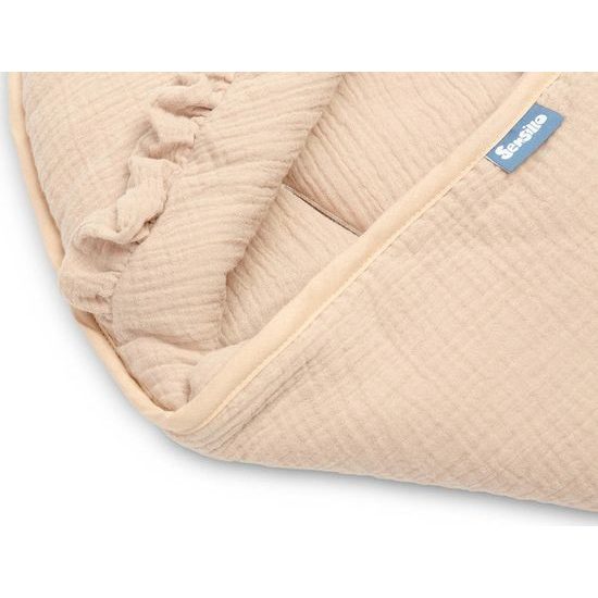 Mušelínová zavinovačka do autosedačky - béžová