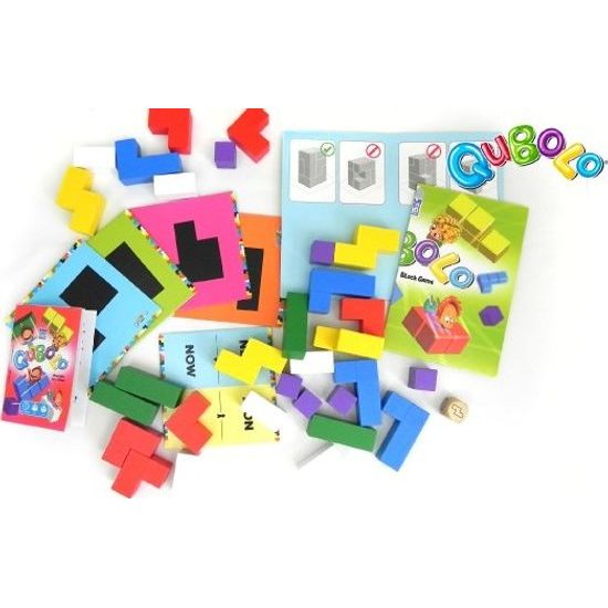 Qubolo společenská hra s dřevěnými kostkami